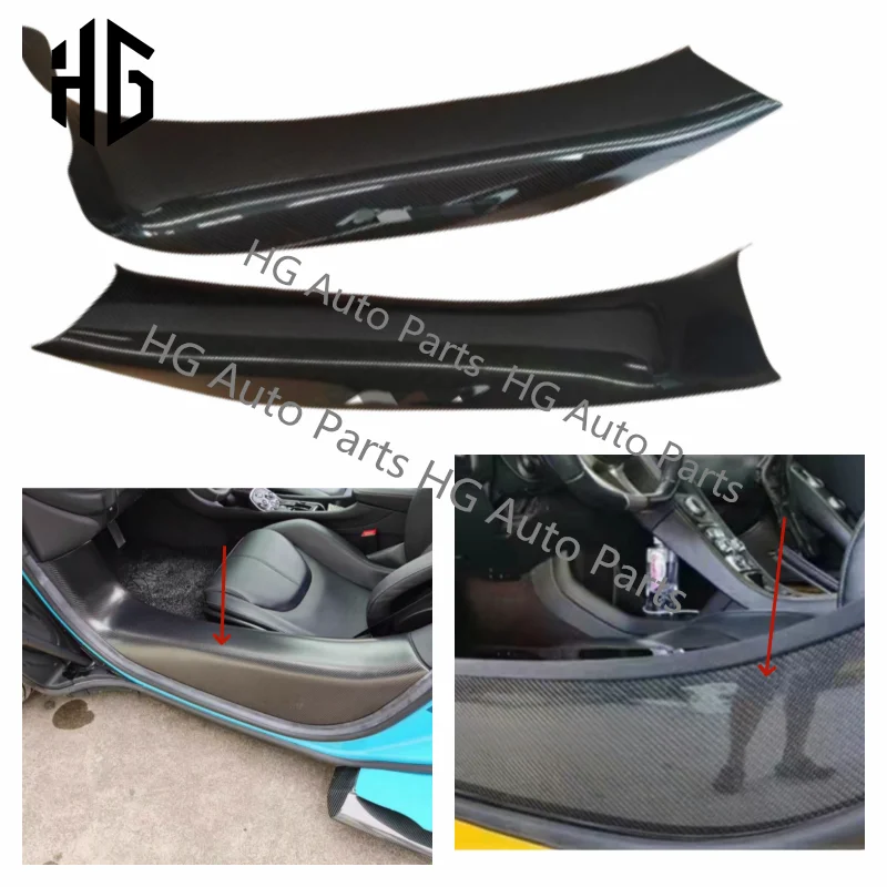 

Real Dry Carbon Fiber Interior Footboard Parts Door Sills For Mclaren 720S 570S 570GT Door Pedals