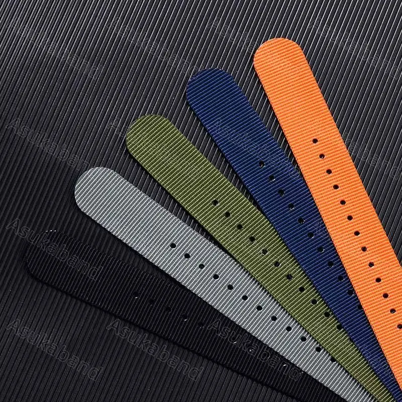Tali jam tangan nilon baru 20mm tali jam Loop Satu buah untuk Samsung Galaxy untuk Huawei untuk Amazfit untuk Rolex gelang sabuk tangan