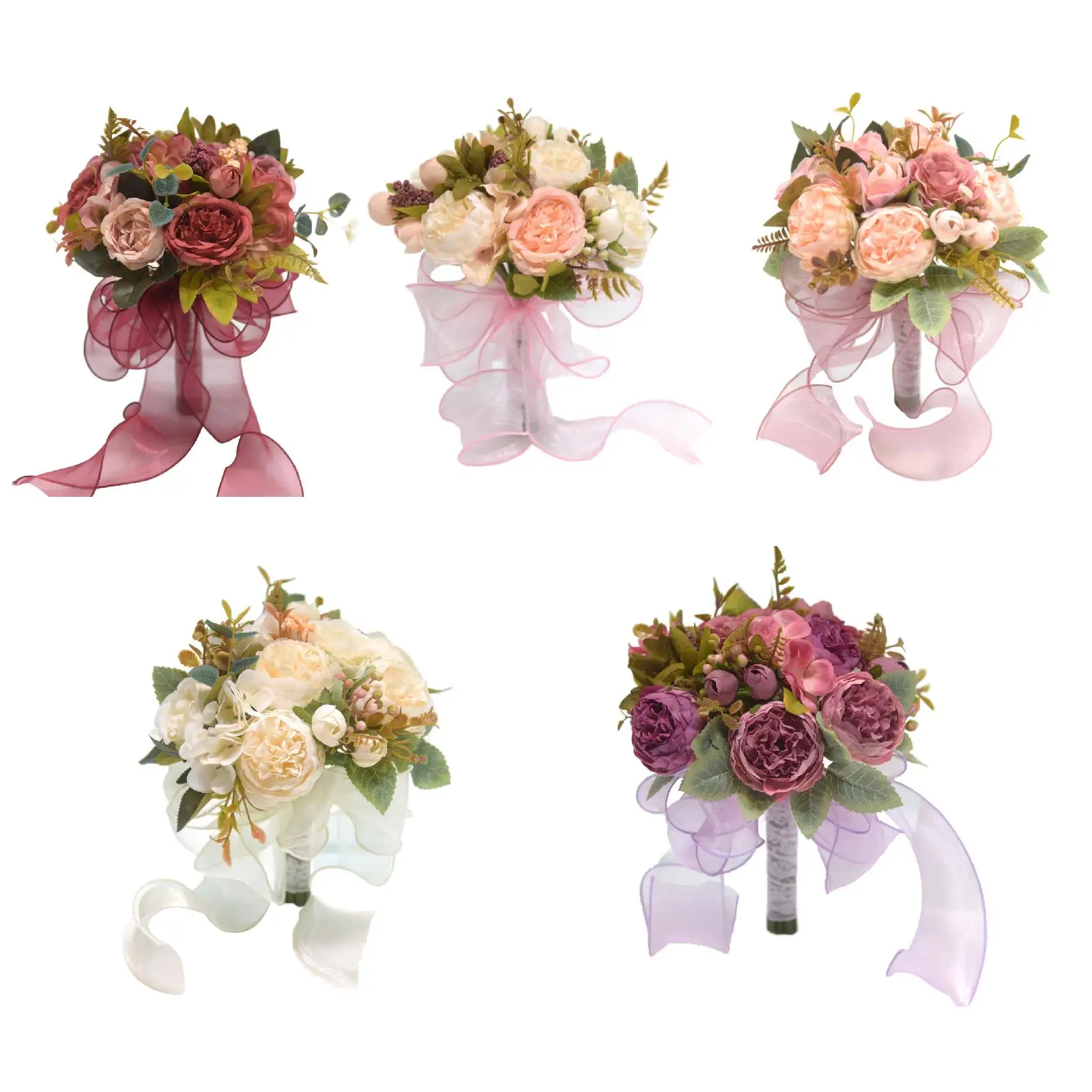 Wedding Bride Bouquets Artificial Wedding Throw Bouquet Artificial Bridal Bouquet for Photo Prop Wedding Holiday Party Ceremony