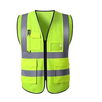 Gilet de sécurité réfléchissant haute visibilité, veste de moto, Signal Fluorescent pour hommes et femmes, course de nuit
