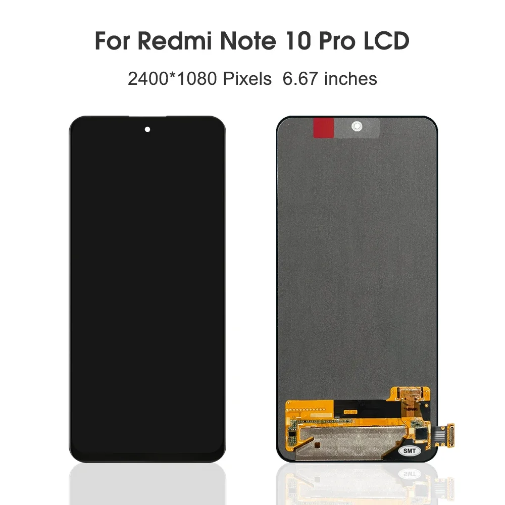 6.67\'\'For Xiaomi Redmi Note 10 Pro For Redmi Note10 Pro M2101K6G LCD Display Touch Screen Digitizer Assembly Replacement