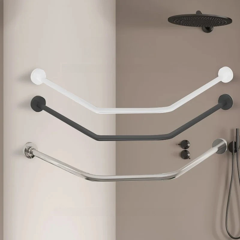 Diamond Shower Rod, No Drill Adjustable Pole, Waterproof Mold Resistant, Telescoping Wet Dry Separation Bathroom Enclosure