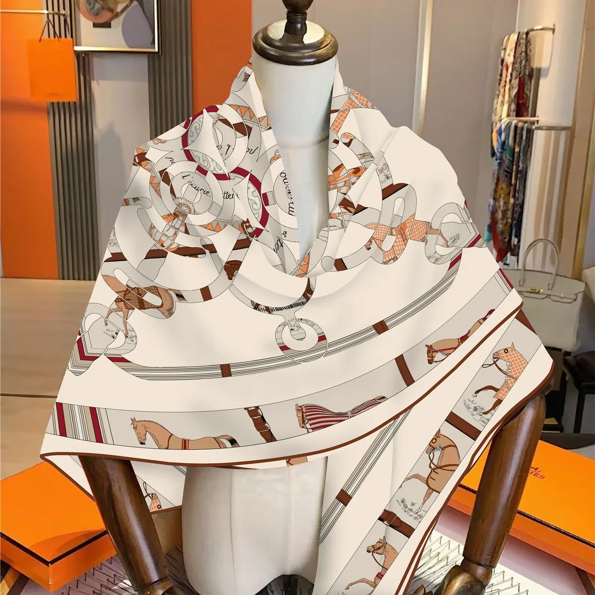 وشاح شال حراري على الطراز الكوري العصري لغرفة مكيفة الهواء من الصيف إلى الشتاء، هدية إكسسوارات عصرية عالمية