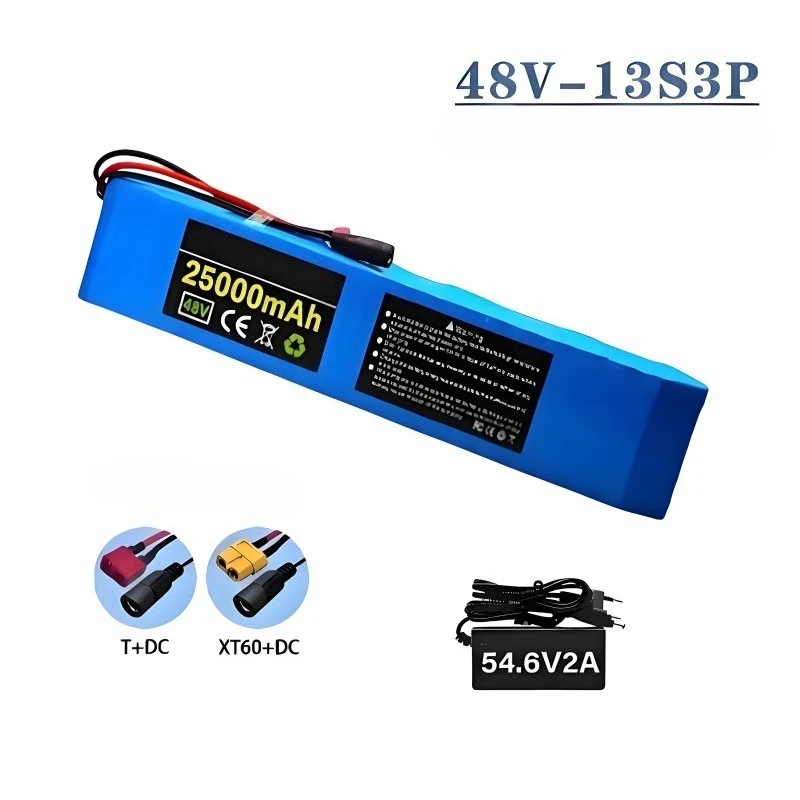 

48V 25000mAh Large Capacity 13S3P Lithium Battery Pack Suitable for Scooters and Electric Vehicles with BMS Protection Board