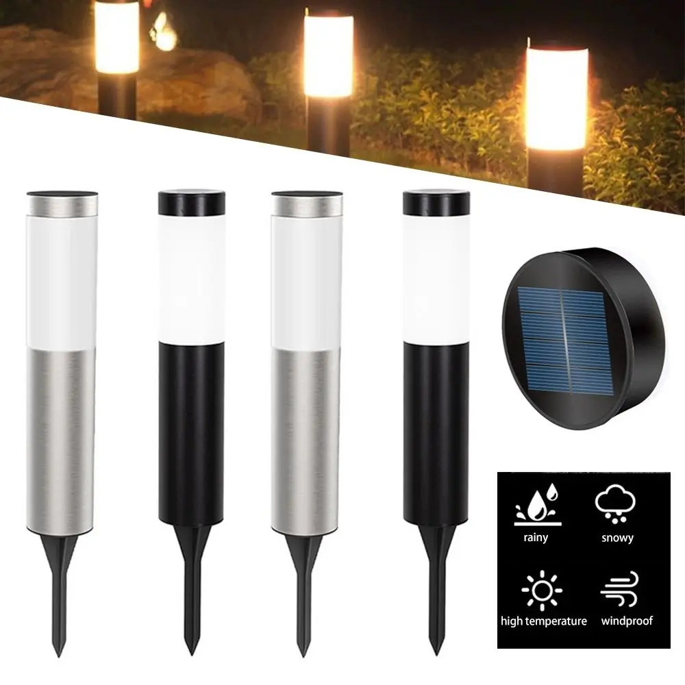 Waterproof Auto on/Off Light Solar Path Light Stainless Steel LED Garden Lawn Lamp Energy Saving Landscape Light Driveway