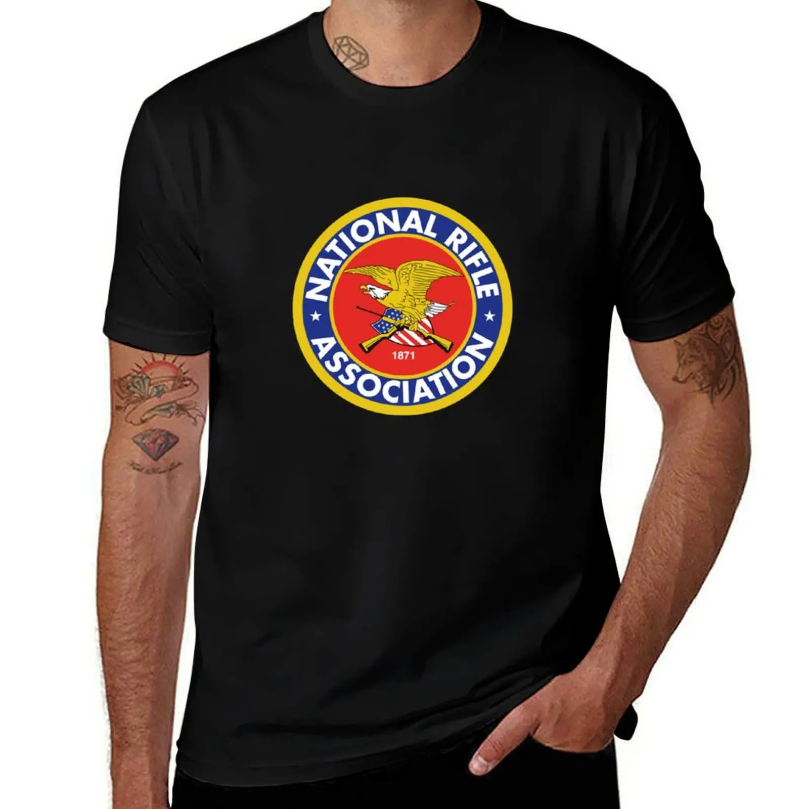 

NRA Logo T-Shirt cheap stuff sweat shirts graphic street wear mens workout shirts