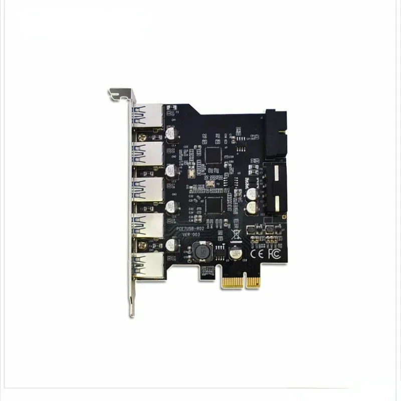 USB 3.0 5-портовый адаптер-концентратор для настольного ПК PCI Express, плата модуля расширения с основным чипом управления, карта расширения PCI-E