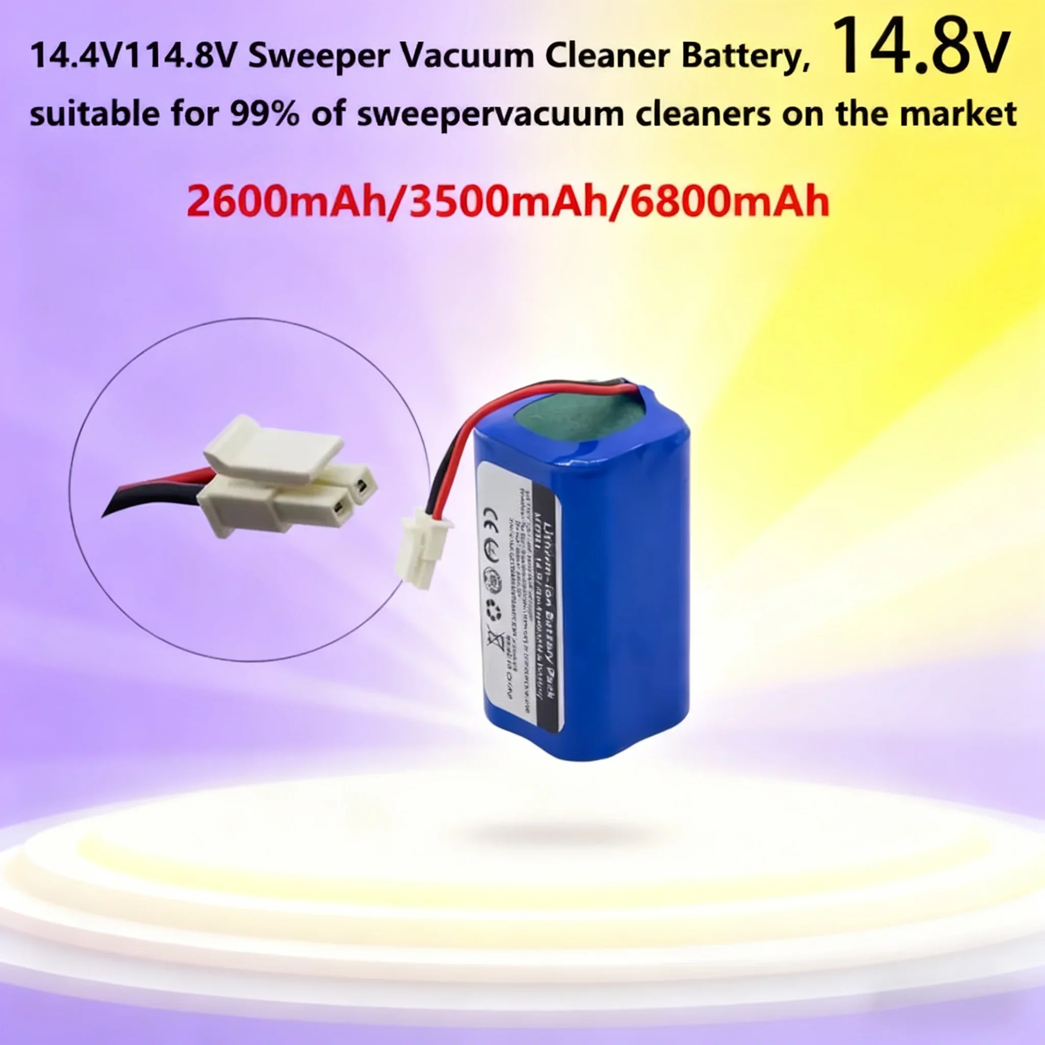 

Литий-ионный аккумулятор 4S1P 14.4В 6800мАч 18650 для робота-пылесоса Polaris PVCR 6800, Imou Bagotte BG800, KyvolE31, Coredy R750