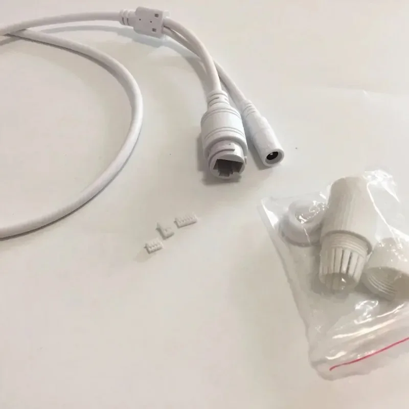 5 Peças de Cabo LAN POE para Módulo de Câmera IP CCTV + Conector à Prova de Intempéries 48 POE