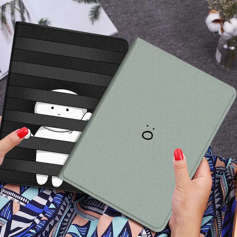 

Cartoon Simple Face Icon Gift Tablet Case For Lenovo Xiaoxin Legion Pad Tab Pro GT Y700 Gen4 2 11 P11 M10 K10 3rd Plus Gen