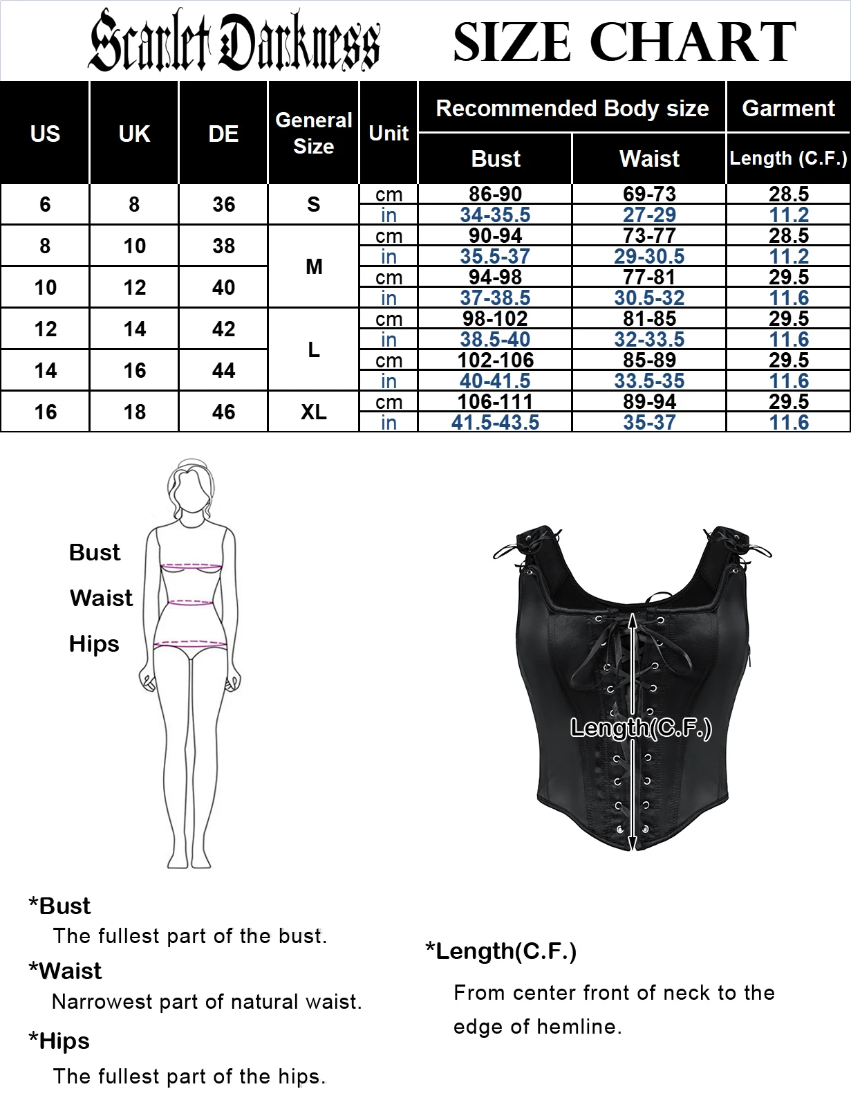 SD Women Vest Vintage Renaissance Black Lace-Up Front Corset Top Square Neck U-Back 10 Bones Vest Slim Fit Casual Crop Top