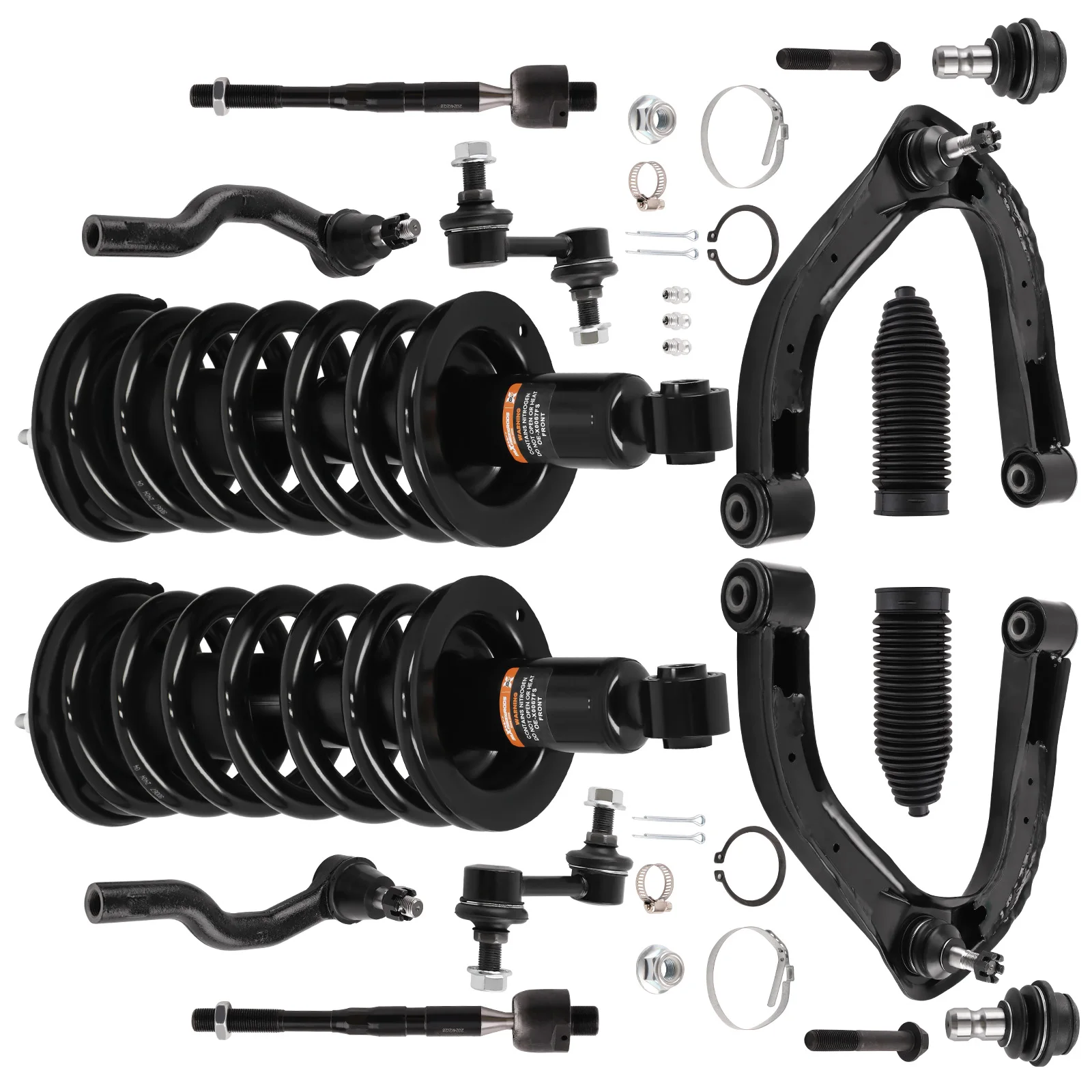 

Front Struts + Upper Control Arms Tie Rod End Stabilizer For Nissan Titan 04-15