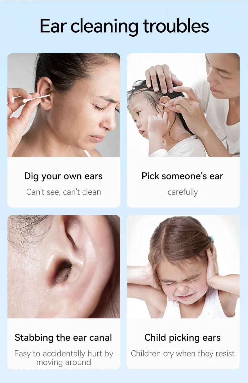 Generation-2, Visual Ear Wax Cleaner Camera Safe Earwax Removal Endoscope Ear Cleaning Tools Ear Care, Black, White Styles, Hot