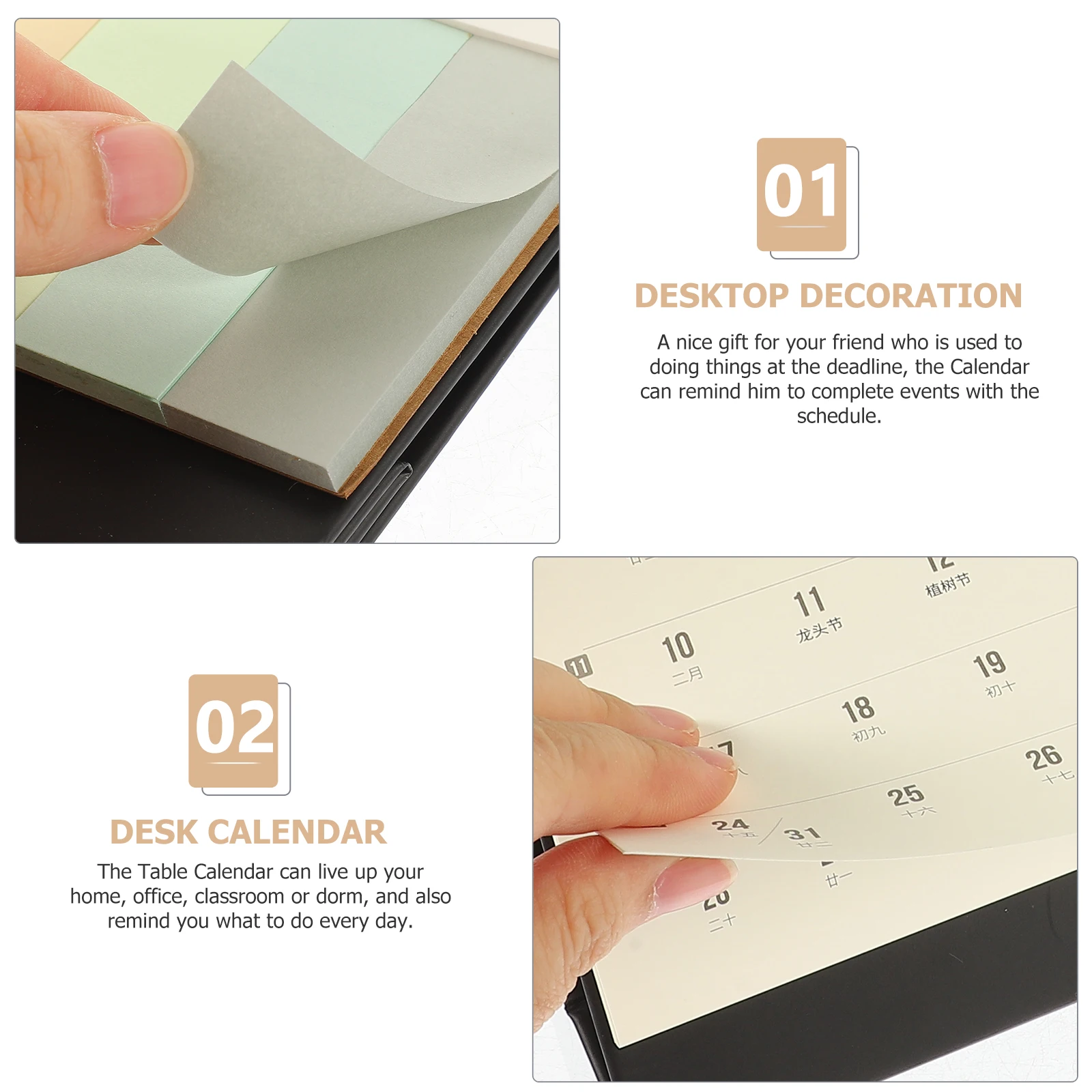 

Desktop Calendar Office Monthly Flip for Mini Calendars with Stand