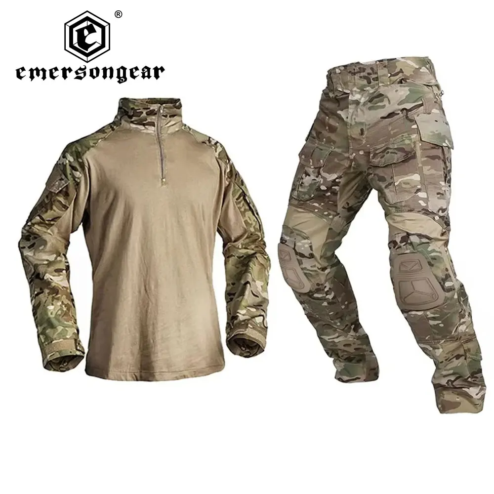 

EMERSONGEAR G3 Combat Uniform Airsoft Shirt Pants with Knee Pads Tactical GEN3 BDU Hunting Multi-camo Camo Clothes EM9351
