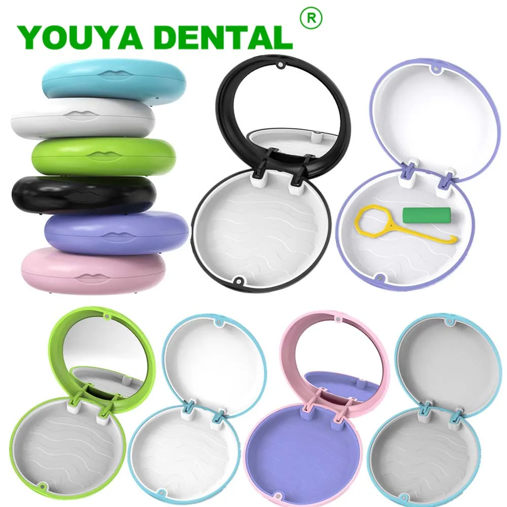 10pcs Dental False Teeth Storage Box Container Teeth Organizer Denture Bath Box Plastic Box Oral Hygiene Dentistry Accessory