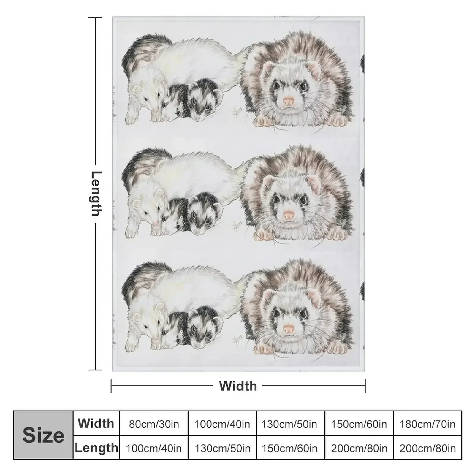 Ferret Clan Wrap Throw Blanket Shaggy warm winter Blankets