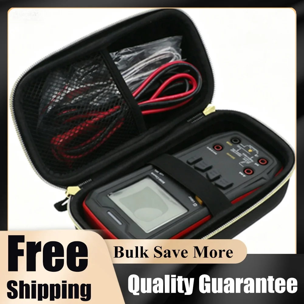 Storage Bag for UNIT/UT60S Digital Multimeter Outdoors Works Advanced Hard Cases Portable with Hand Strap and Zipper Waterproof