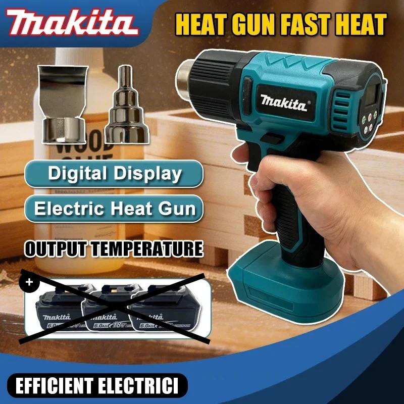 

Makita 550°C 18V Temperature Control Heat Gun Cordless Handheld Hot Air Gun With LED Display Soldering Thermal Blower Tool