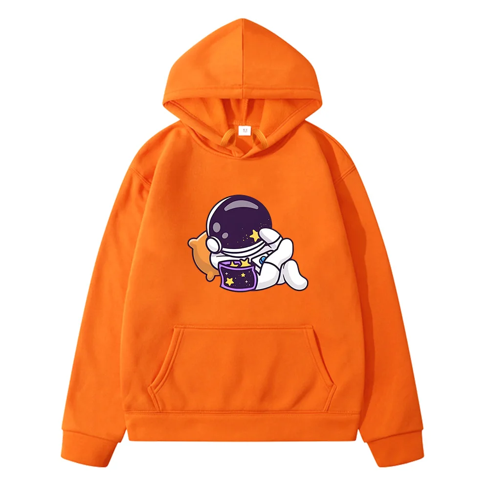 Star Astronaut Outerwear 2023 New Style Boys Clothes Harajuku Cartoon Fleece Sweatshirts Toddler Hip Hop Hoodies Girl Tracksuit