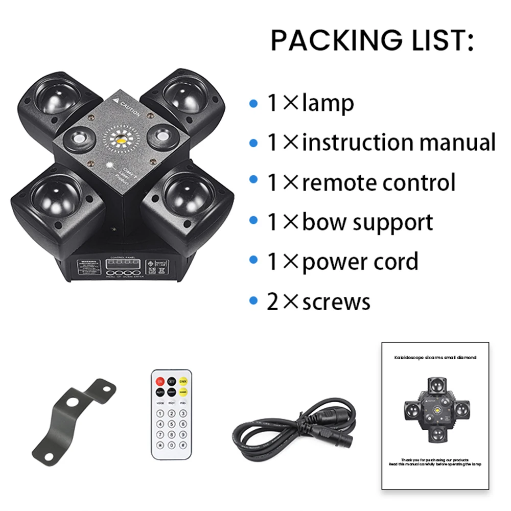 Lampu Disko Moving Head 48W LED DMX Mini Remote Control Mobile DJ Party Light Beam Strobe Efek Panggung Untuk Natal Bar Klub Malam