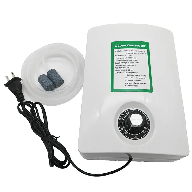【クリスマス】2000mg-h-オゾン発生器-家庭用空気水殺菌器-浄化器-消毒器-オイル・果物・野菜・肉用-us-p