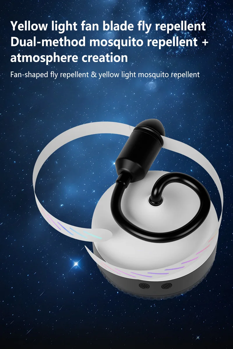 Lenovo Portable Mosquito Repellent Fan Multi Angle Adjustable Hanging Bug Repellent Fan Lamp Mosquito Insect Repellent Device