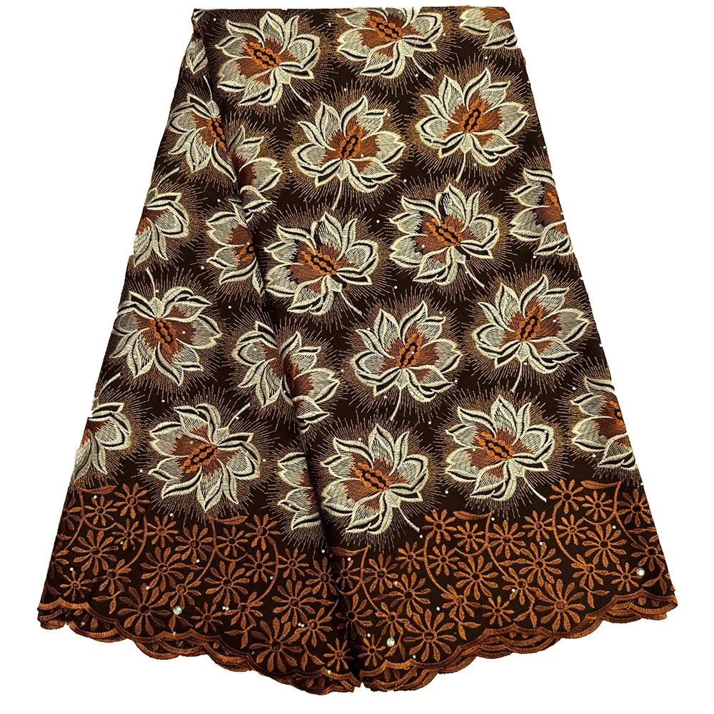 الأفريقي المطبوعة التطريز القطن الدانتيل النسيج الدانتيل الجاف النيجيري جودة عالية السويسري الفوال أقمشة الدانتيل لخياطة فستان الزفاف