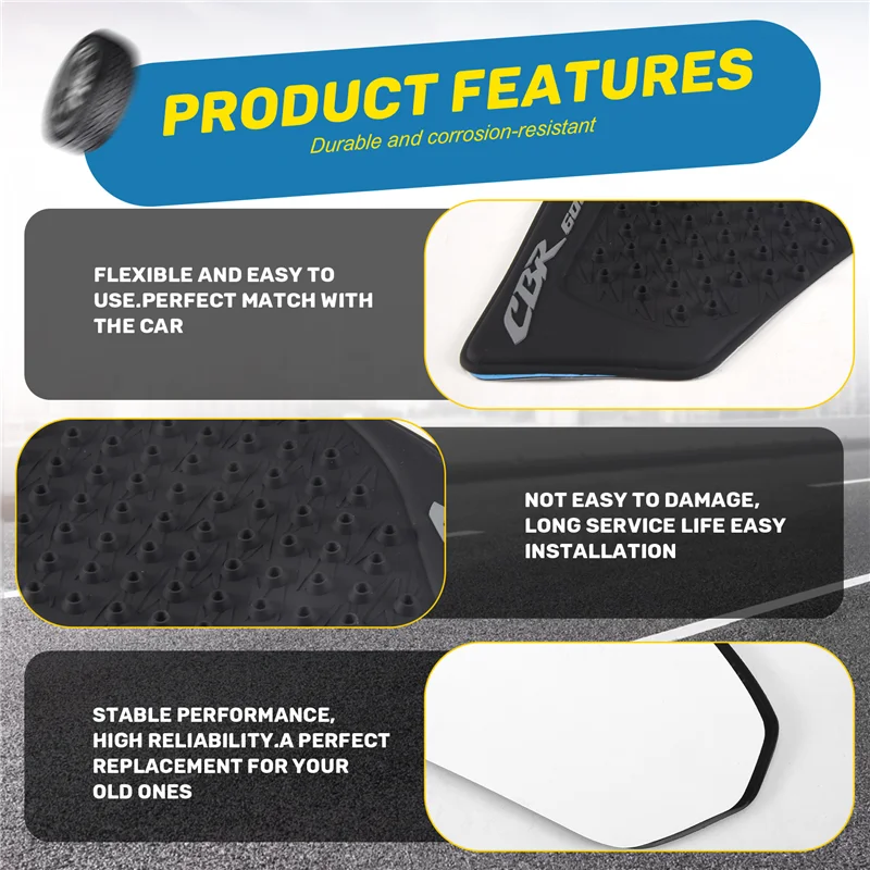 

A21F- противоскользящая наклейка для мотоцикла, тяговая накладка на бак, боковая защита для коленей для Honda CBR600RR CBR600 CBR 600RR 2003-2006