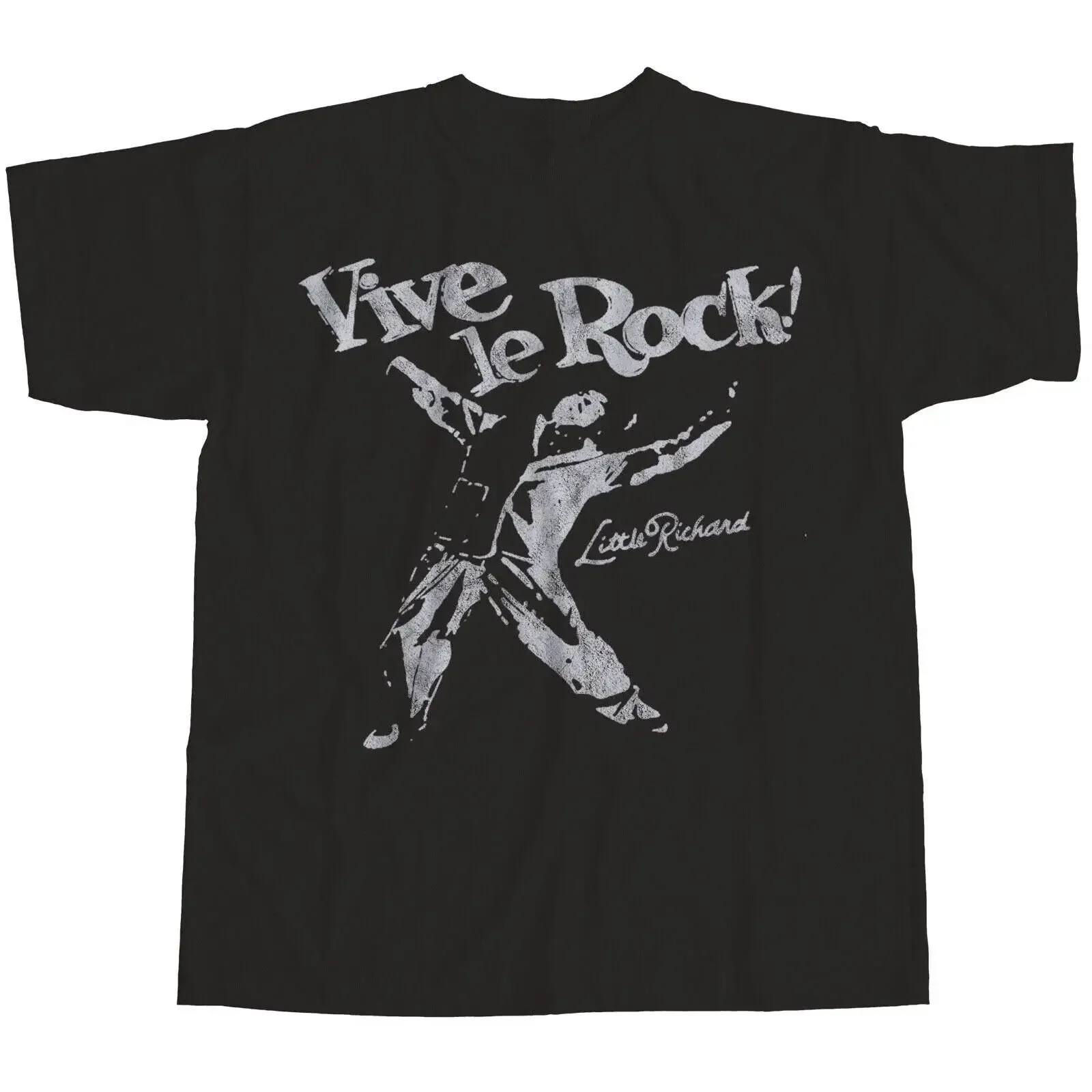 Robot Rave Vive Le Rock Worn Sid Vicious Black T Shirt vintage Washed designer clothes Top For Everyday Wear Stretched Slightly