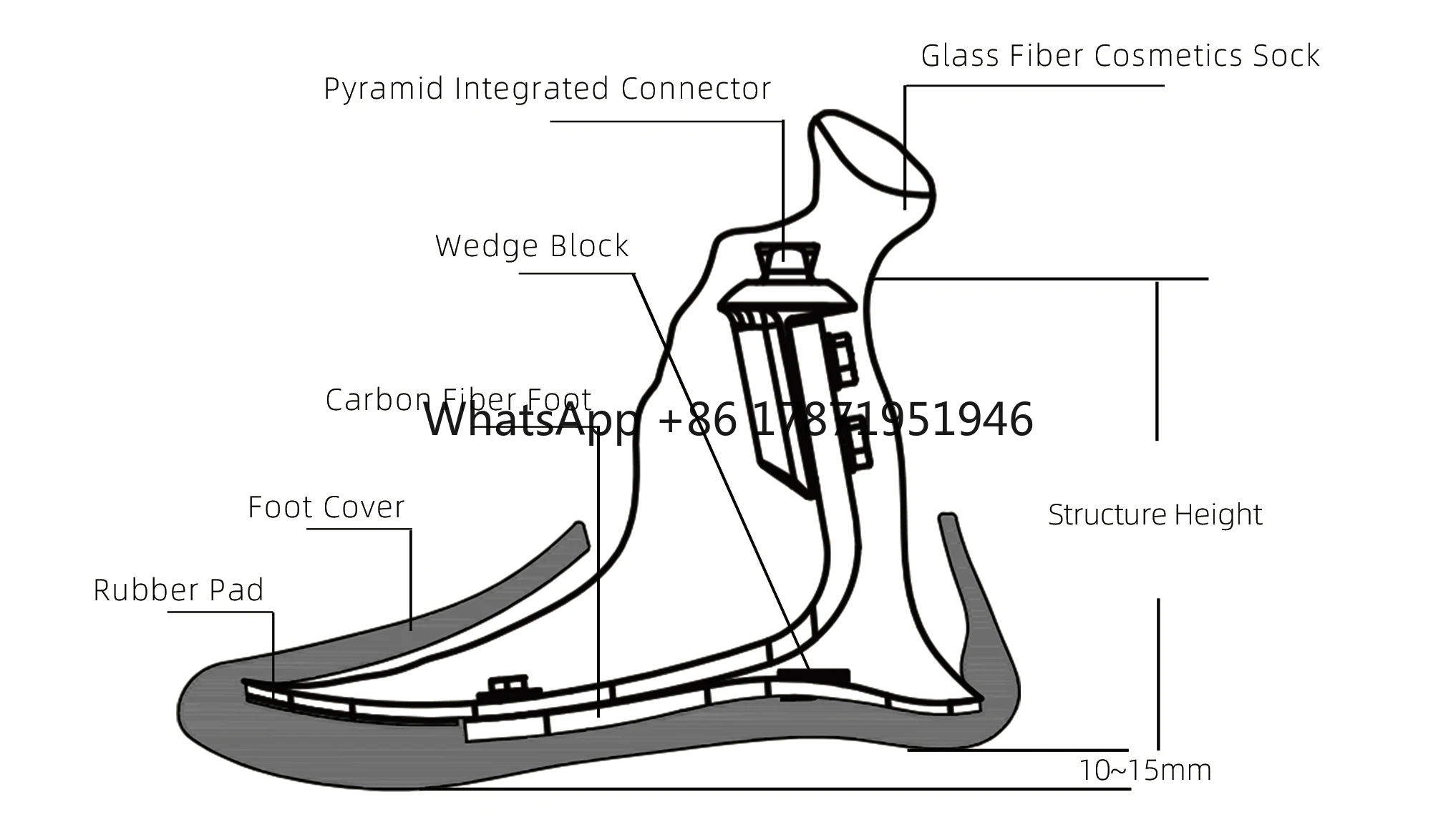 Prosthetic Leg  Carbon Fiber Foot  Artificial Limbs Prosthetic Foot