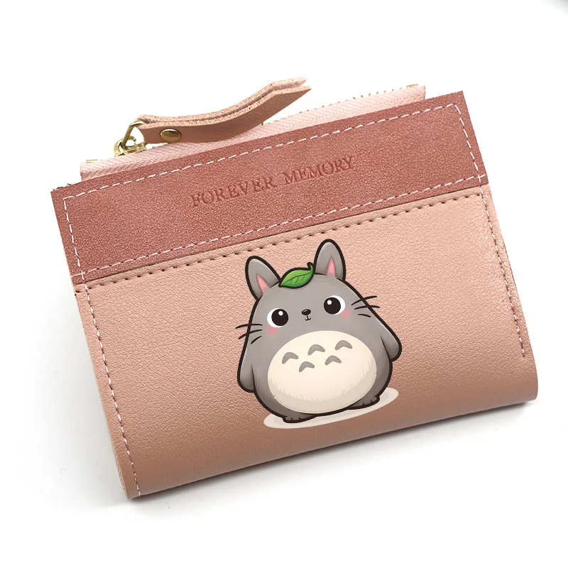 My Neighbor Totoro Short Wallet Fashion Ladies Contrast Short Purse Cartoon Tassel Zipper Multi Card Slot Money Pack Wallets view 6
