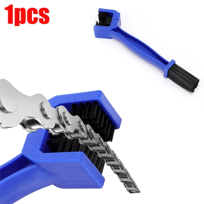 Limpador de escova de corrente de motocicleta, escova de plástico para bicicleta/moto, limpador de corrente ao ar livre, ferramentas de cuidados de estrada, peças de motocicleta