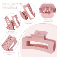 5 Inche Extra Large Claw Clips for Thick Hair and Long Hair, 4 Pack Xl Jumbo Claw clips, Oversized Matte Non-slip Rectangle Hai - Image 4