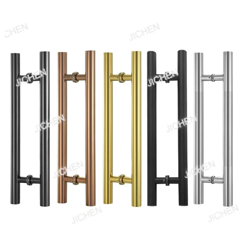 

Oval Shape Glass Door Handles Stainless Steel Barn Doors Pull Handle Set Shower Door Hardware Fittings