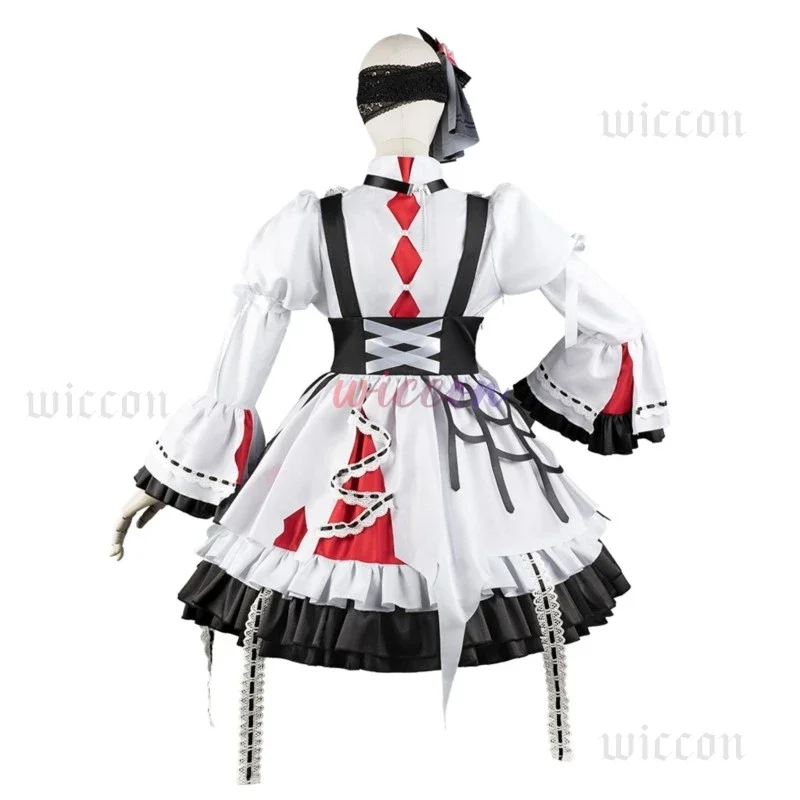 FC6MZK5 Project Sekai Akiyama Mizuki Cosplay Costume PJSK Lovely Lolita Party Dress Uniform Halloween Outfit Suit for Woman@FC8！