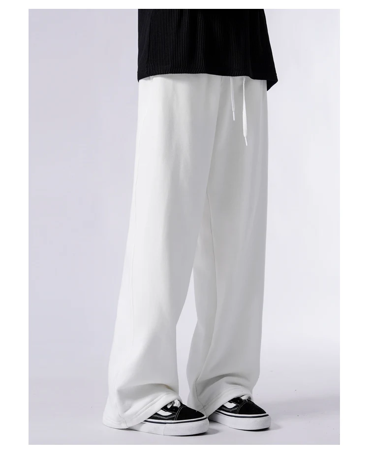 

Тяжелые мужские брюки, новинка 2025, осенние прямые спортивные брюки, свободные висячие широкие брюки, американские повседневные спортивные штаны