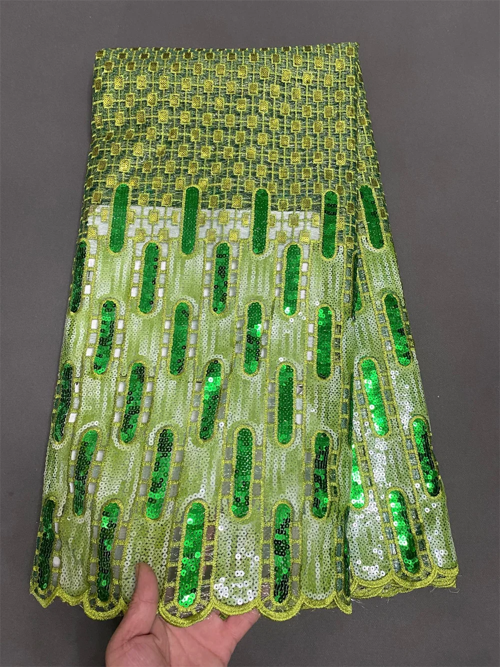 Nigerian Lace Fabric 5 Yard High Quality 2025 Sky Blue French Organza African Lace Sequence Fabric Luxurious Party Dress A1093-1