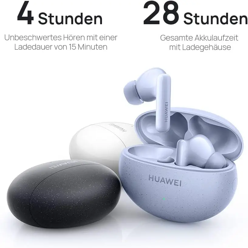 HUAWEI FreeBuds 5i Wireless Headphones, TWS Bluetooth Headphones, Hi-Res Sound, Multi-Mode Noise Cancellation, 28 Hours Battery