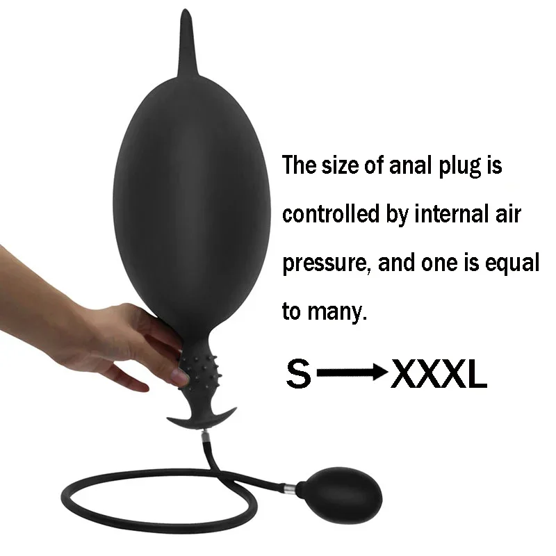 Inflated Anal Plug Separate Pump Expandable Big Butt Plug Prostate Massager Anus Dilator Anal Bead Dildo Sex Toys for Men Women