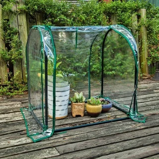 

PVC Transparent Greenhouse Cover for Flowers Fruits and Vegetables Growth Bag Greenhouse with Bracket Assembly Potted Tent