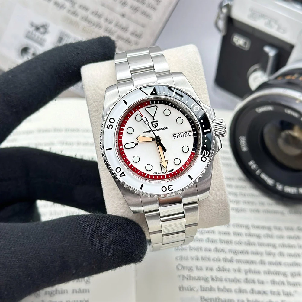 

PAGANI DESIGN 40 мм NH36 мужские механические наручные часы роскошные автоматические часы с датой недели светящиеся сапфировое стекло автоматические часы