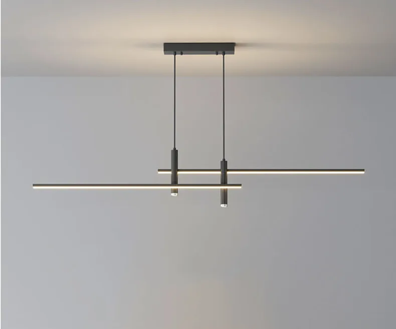 Modern Led Dining Table Chandelier Gold Black Minimalist for Kitchen Dining Room Pendant Lamp Home Decor Lighting Luster Fixture