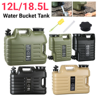 18.5L/12L Camping Bucket Water Storage Large Capacity Container Camp Water Bag with Detachable Faucet for Camping Picnic Hiking