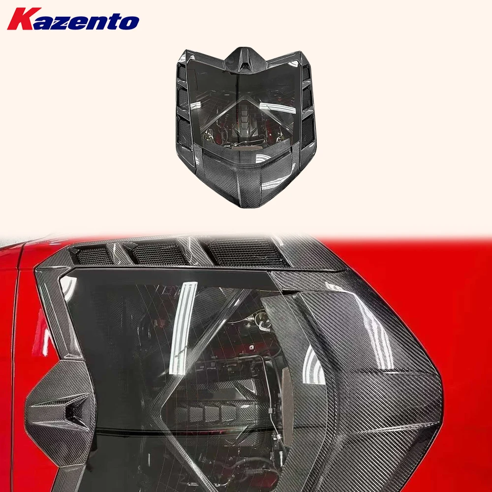 For Chevrolet Corvette C8 2020-2024 Carbon Fiber KZA Style Rear Window Decal Cover