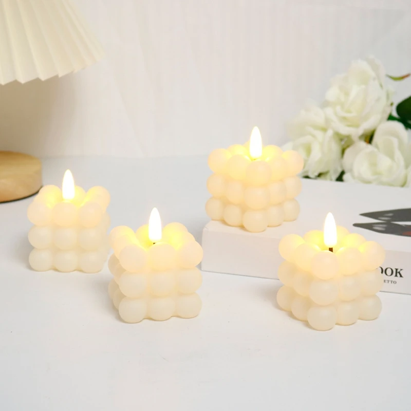 4PCS Pumpkin Battery Operated Candle Cute Mini Kids Flameless Pumpkin Candles Led Pumpkin Candle