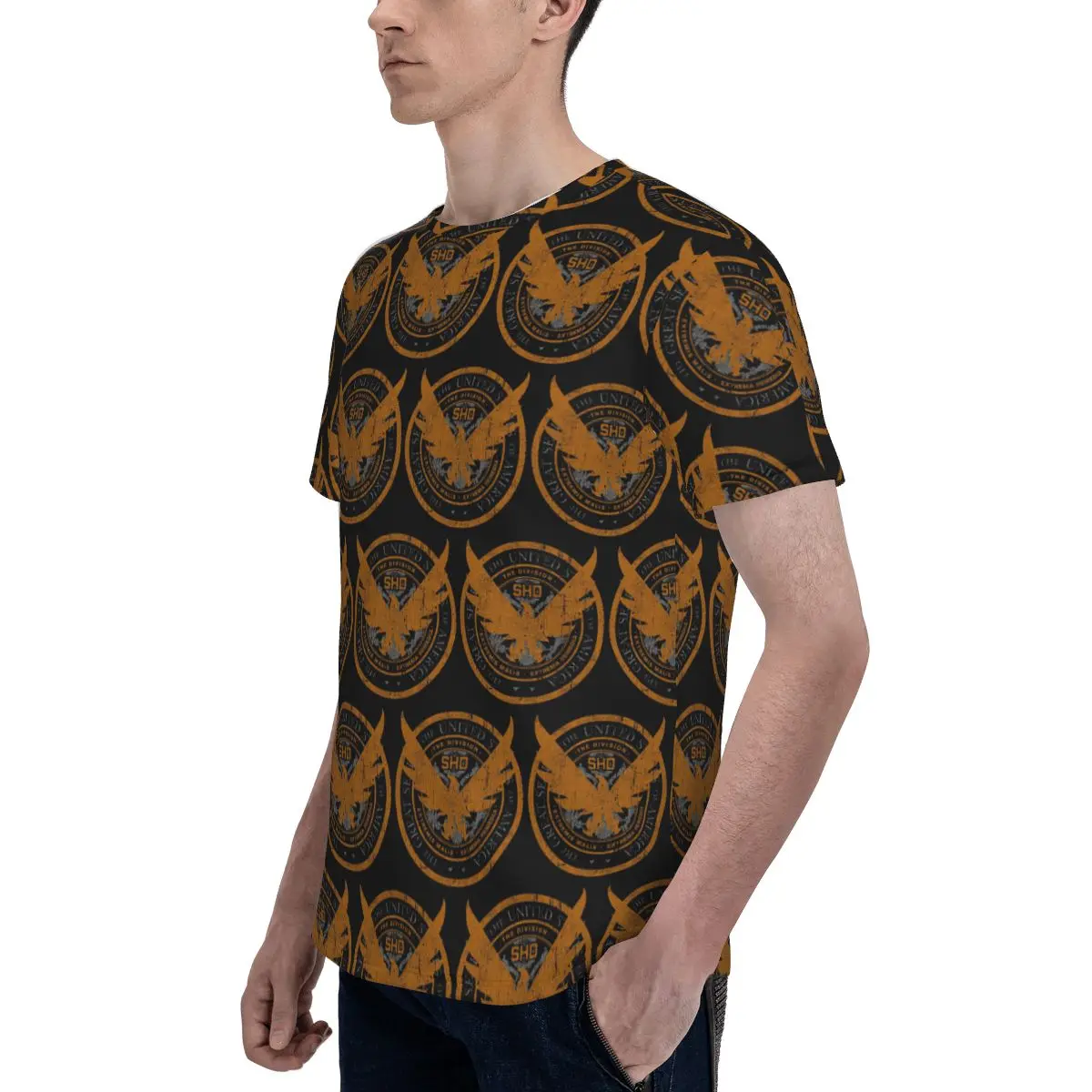 Game Tom Clancys The Division SHD Seal 100% Cotton T-Shirt Men'sFashion T Shirts Men Crew Neck Short Sleeve view 5