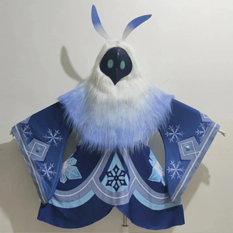 New Genshin Impact Cosplay Ice Attribute Abyss Mage Costume Custom Cos Suit Props  Mask Halloween Party Anime Role Play Outfit 2