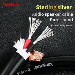 Xangsane 1.5mm²2.5mm ² High fidelity 4N sterling silver speaker loose cable amplifier DIY home theater surround cable connection