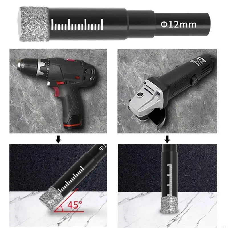 57be Diamonds Bused Drilling Bit Bint Dopler Dopler Hole Rutter круглый хвостовик
